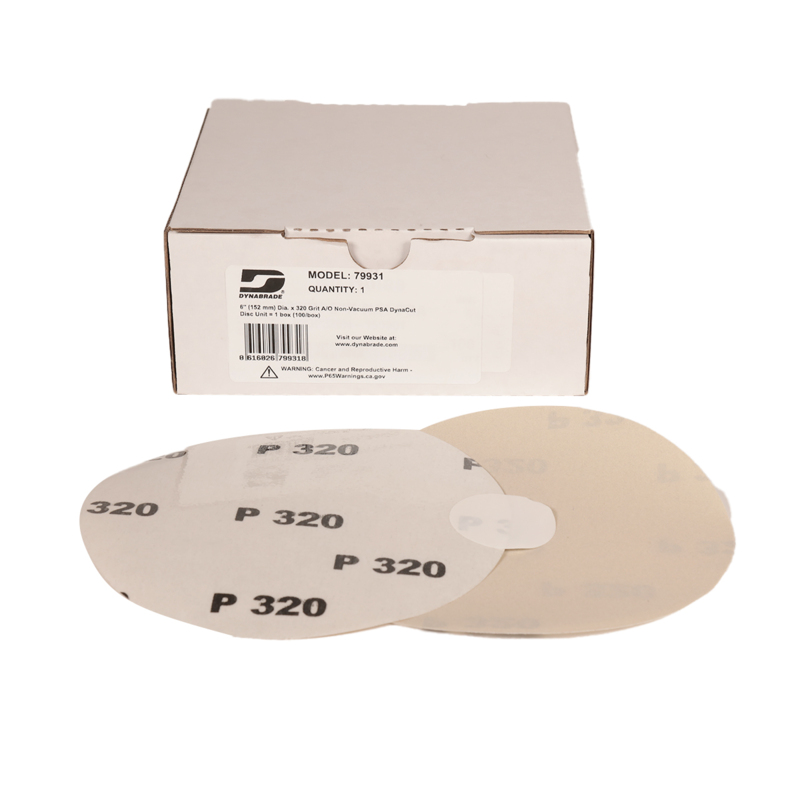 6" (152 mm) Dia. x 320 Grit A/O Non-Vacuum PSA DynaCut Disc