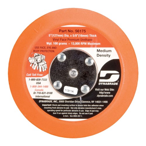5" (127 mm) Dia. Non-Vacuum Disc Pad, Vinyl-Face