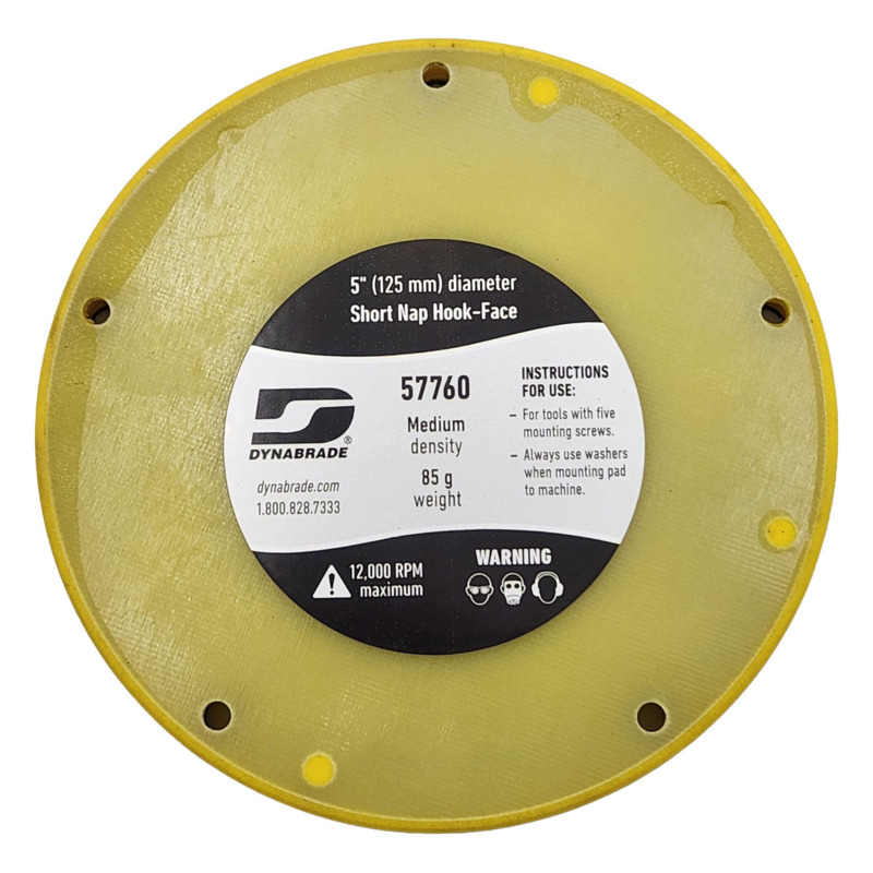 5" (127 mm) Dia. Non-Vacuum Gear-Driven Disc Pad, Hook-Face, Short Nap
