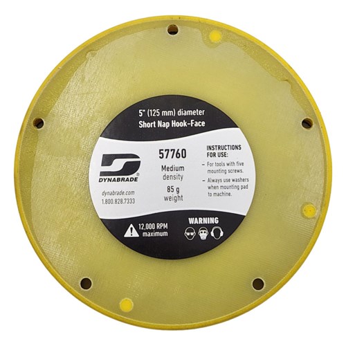 5" (127 mm) Dia. Non-Vacuum Gear-Driven Disc Pad, Hook-Face, Short Nap