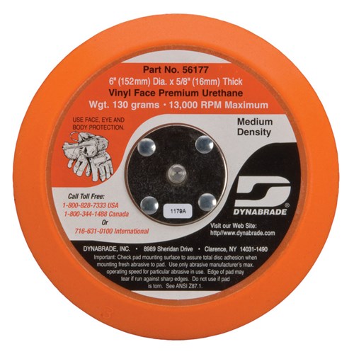 6" (152 mm) Dia. Non-Vacuum Disc Pad, Vinyl-Face