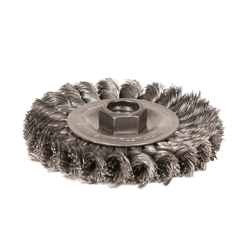 4" (102 mm) Dia. x .014 x 5/8"-11 UNC Standard Twist Wire Wheel, Steel