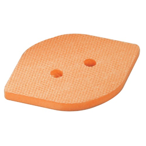 3-3/4" (95 mm) W x 2-3/8" (60 mm) L Non-Vacuum Dynafine Tear Drop Disc Pad, Hook-Face, Short Nap