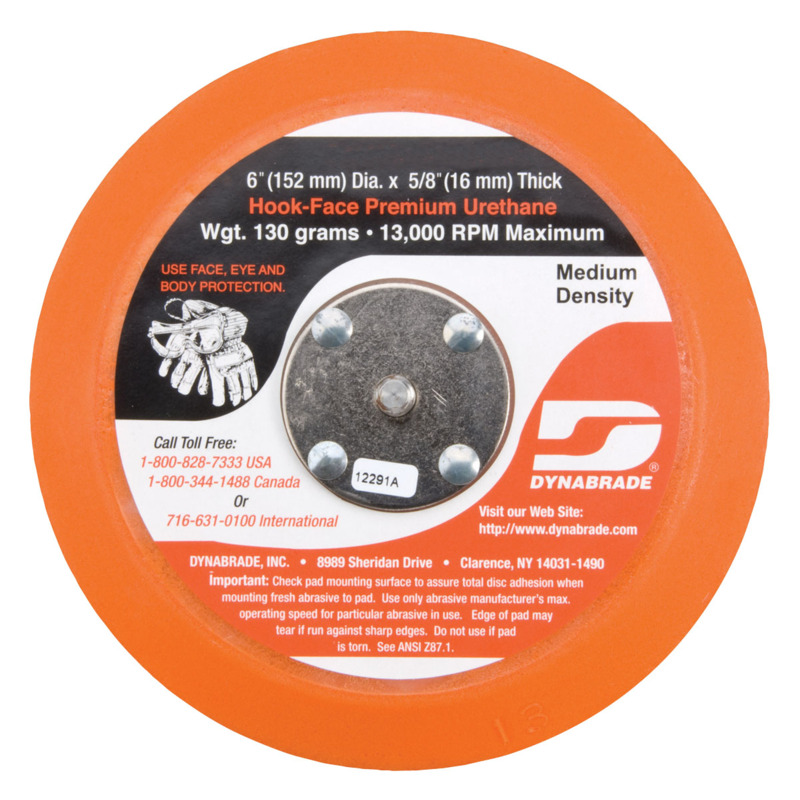 5" (127 mm) Dia. Vacuum Disc Pad, Hook-Face, Short Nap