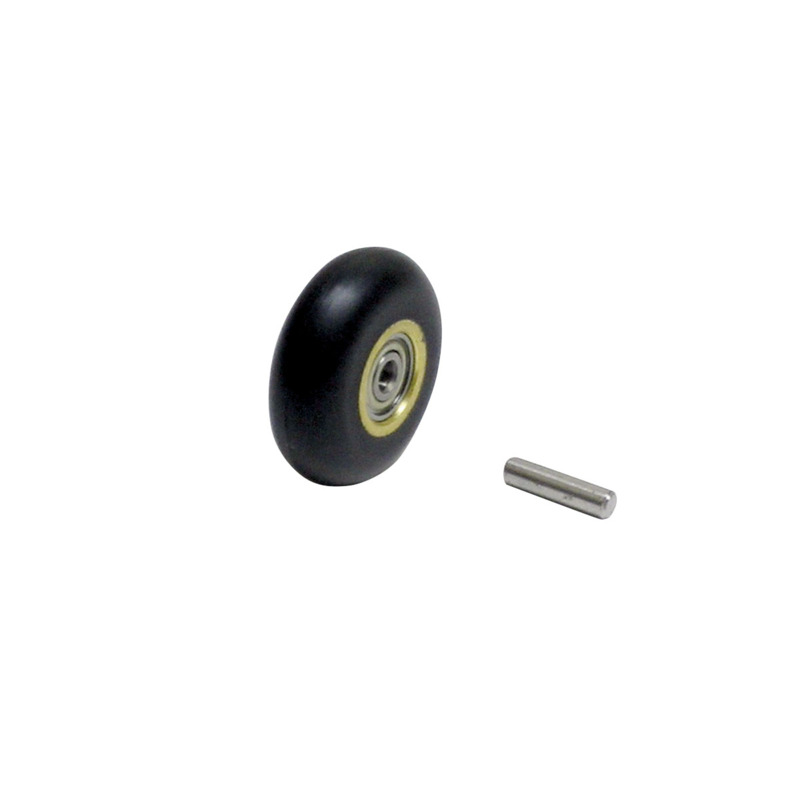 Contact Wheel Ass'y, 1" Dia. x 3/8" W x 3/8" I.D., Round Radiused Face, 70 Duro Rubber