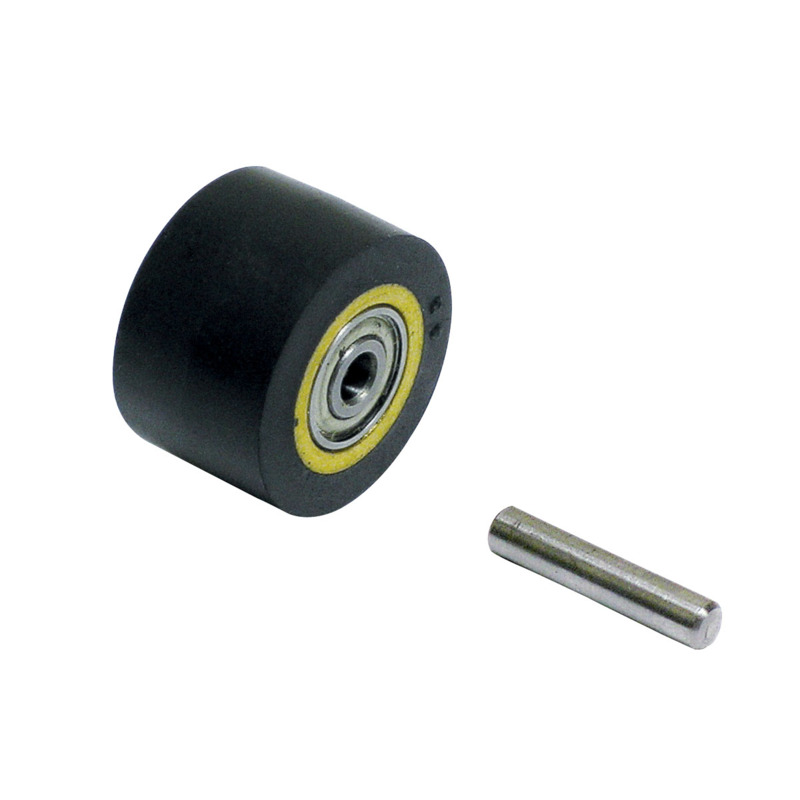 Contact Wheel Ass'y, 3/4" Dia. x 1/2" W x 3/8" I.D., Crown Face, 70 Duro Rubber