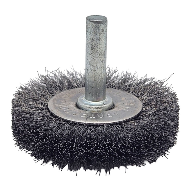 Crimped Wire Radial Wheel Brush 2" (51 mm) Dia. x .006 x 7/16" Steel