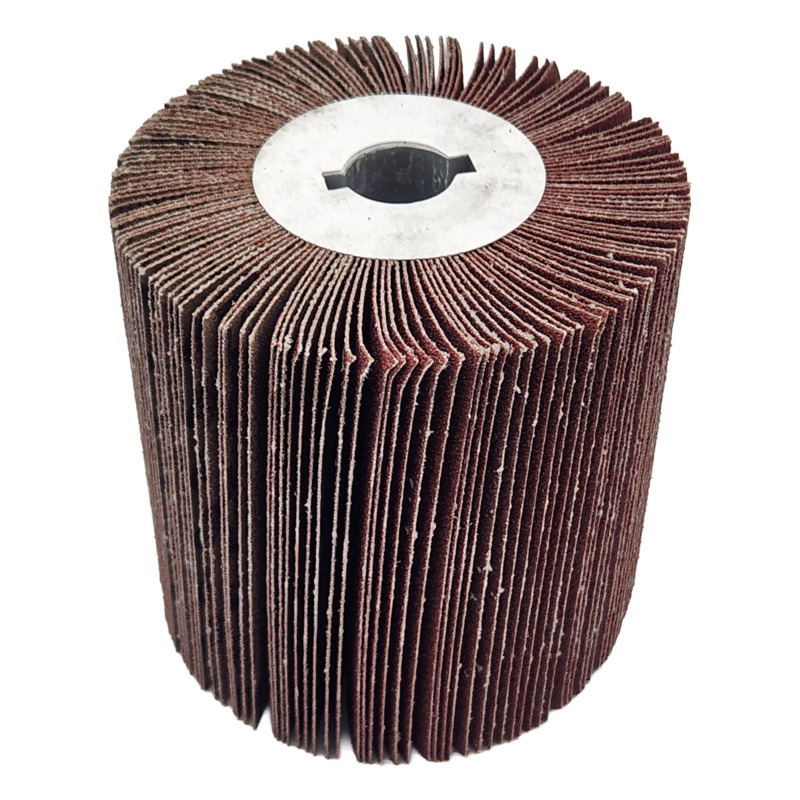 4" (102 mm) Dia. x 4" (102 mm) W x 3/4" (19 mm) CH 80 Grit A/O DynaCut Flap Wheel w/Flange