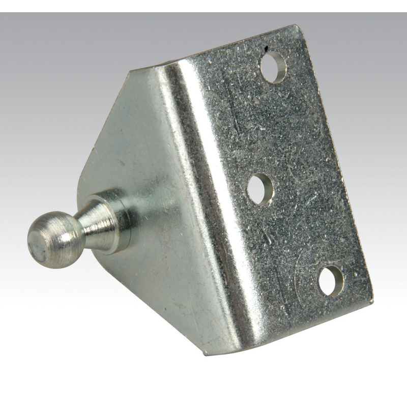 10mm 90 Deg Angle Long Neck Ball Bracket, Zinc Plated Steel